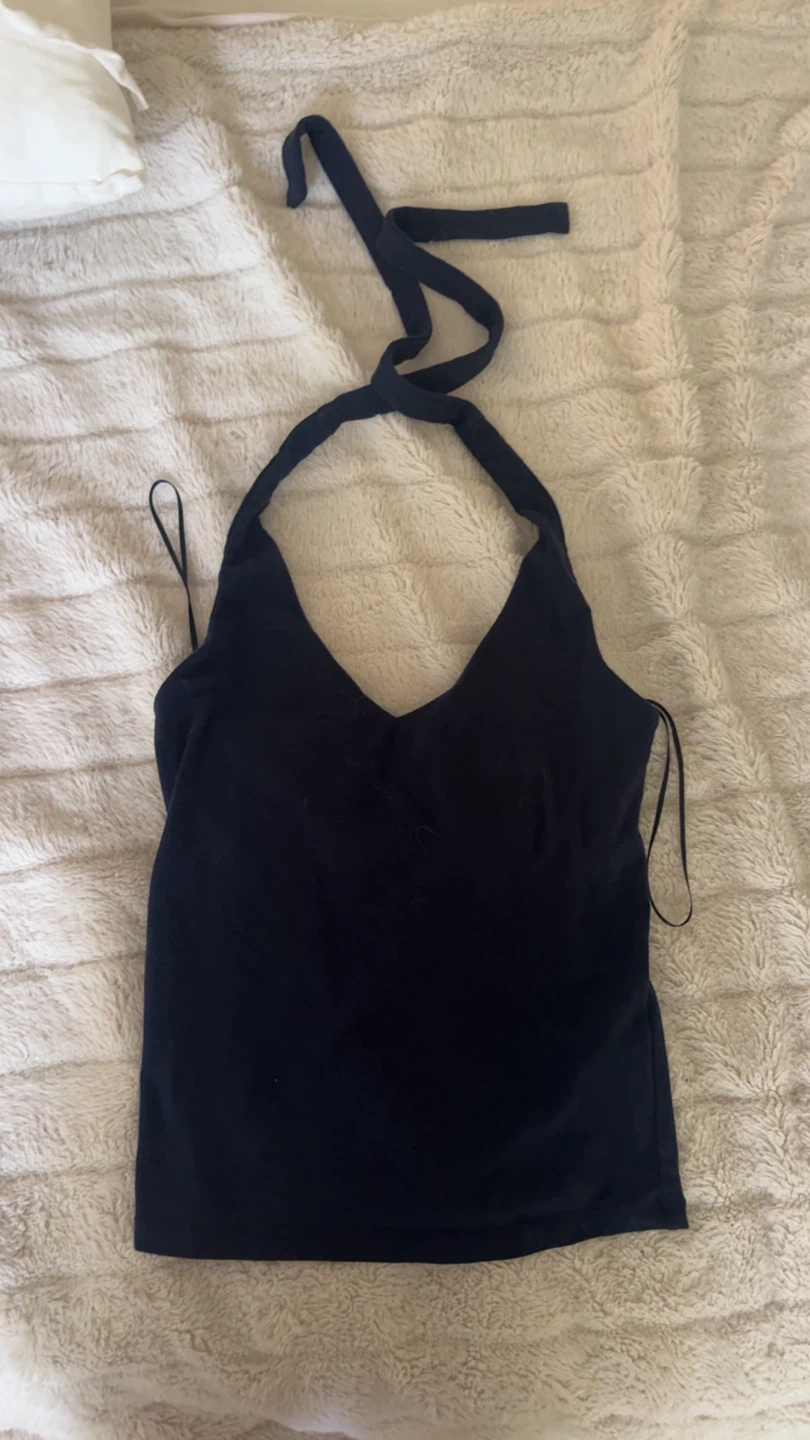 Hollister V-neck Halter Top in Blue