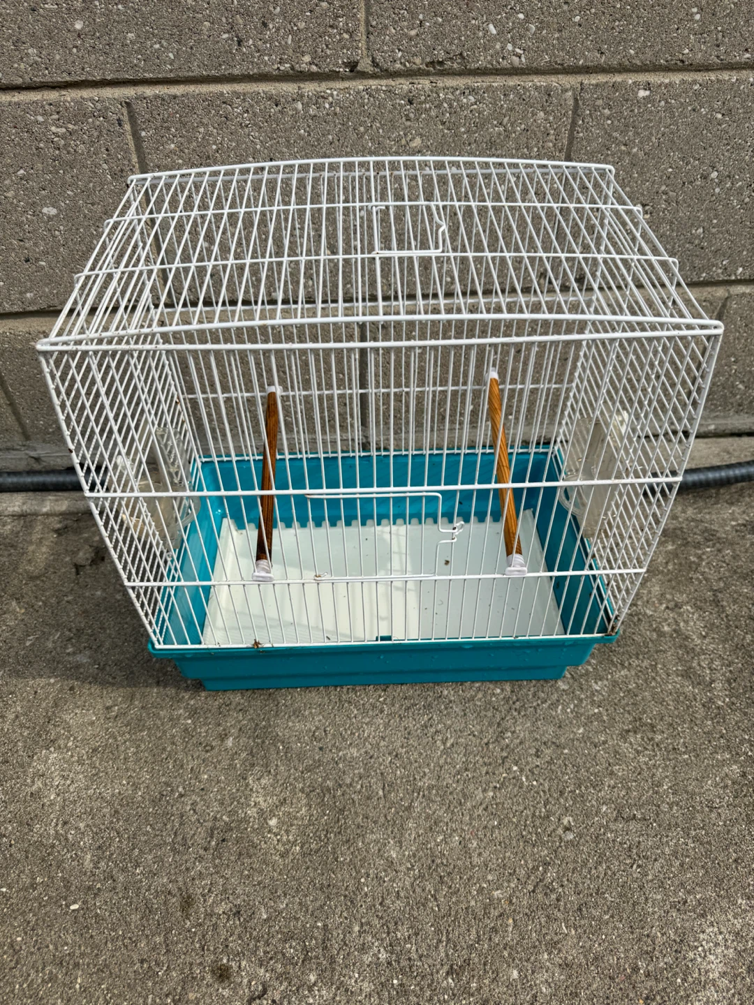 $25 for used small blue and white bird cage