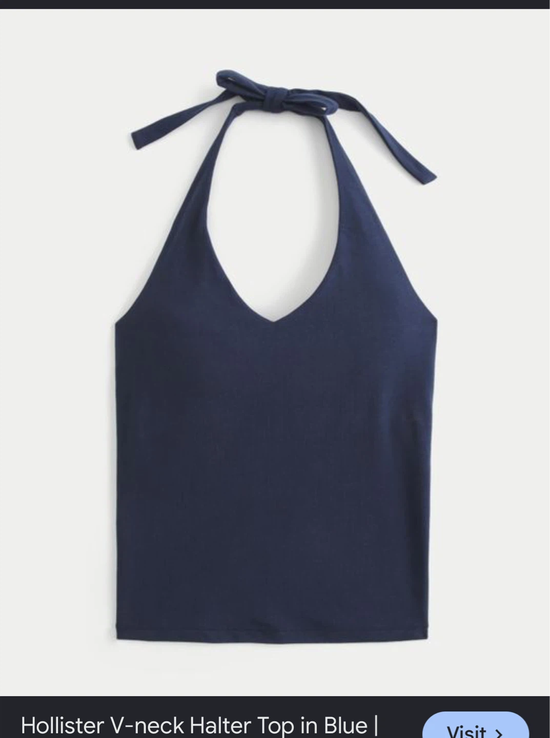 Hollister V-neck Halter Top in Blue - photo 3