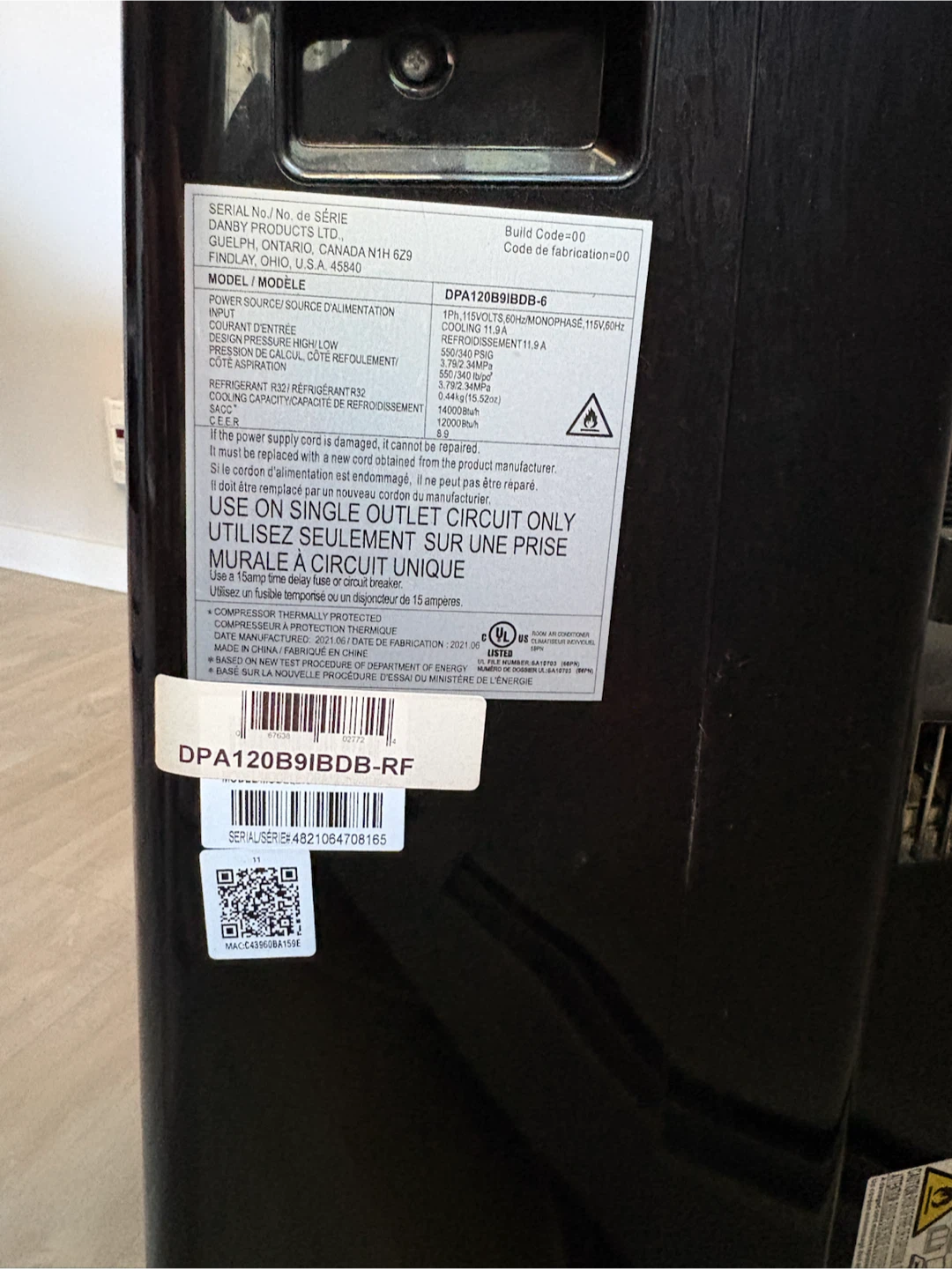 Danby Portable Air Conditioner 14,000 BTU - photo 2