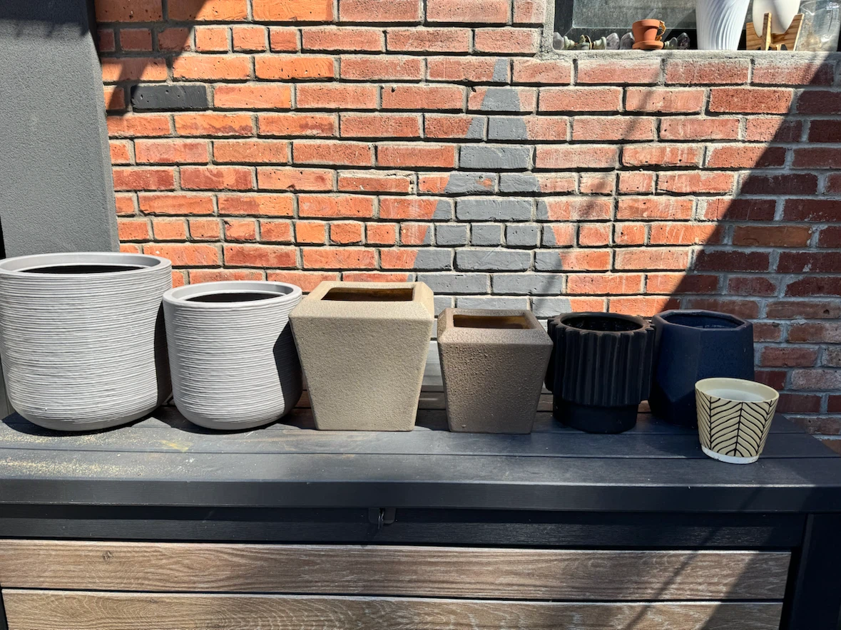 Set of 7 Assorted Decorative Planters