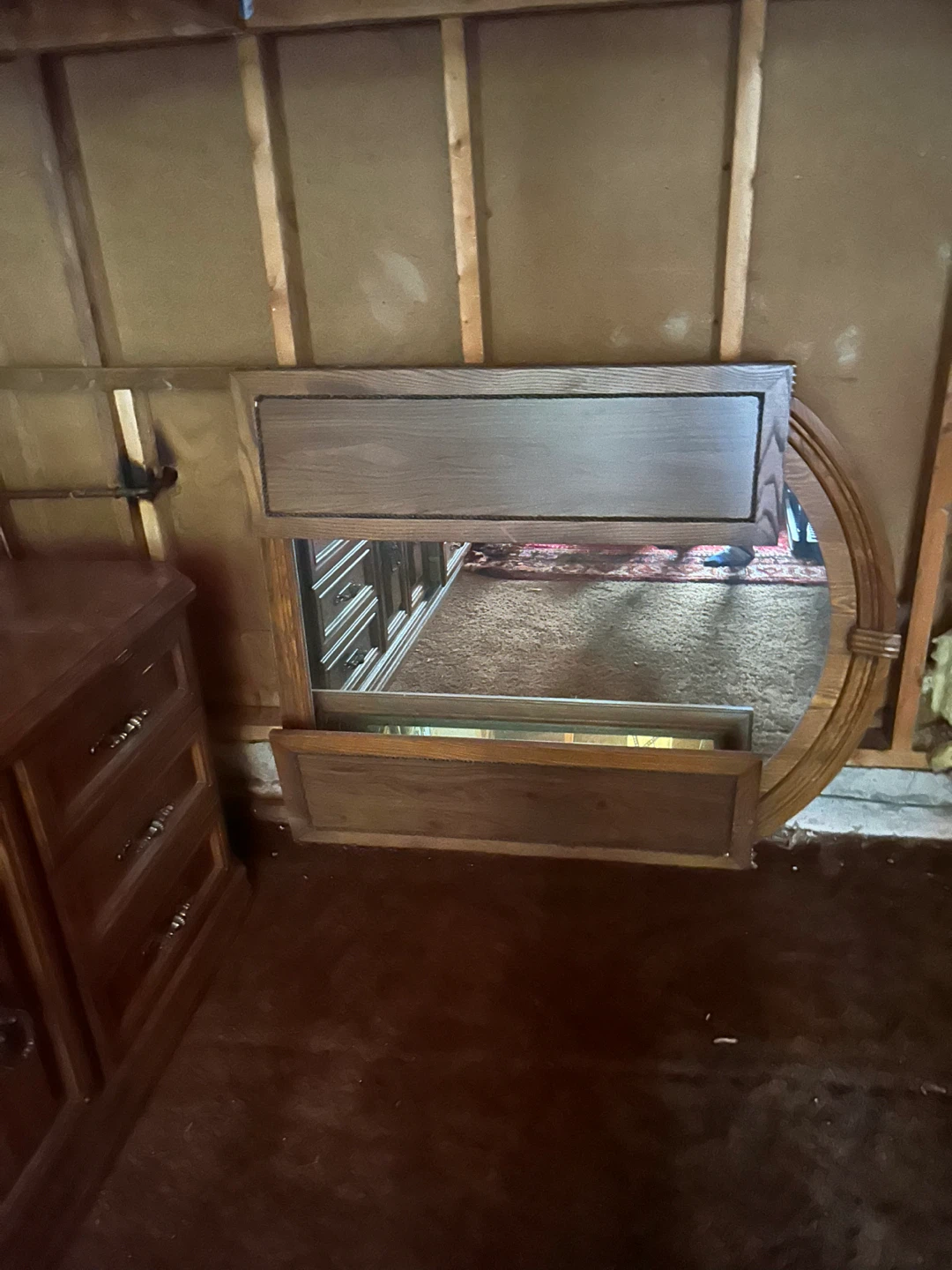 Solid Oak dresser with mirror - photo 2