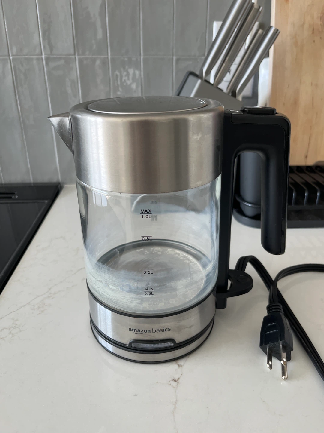 Amazon Basics 1.0L Electric Glass Kettle