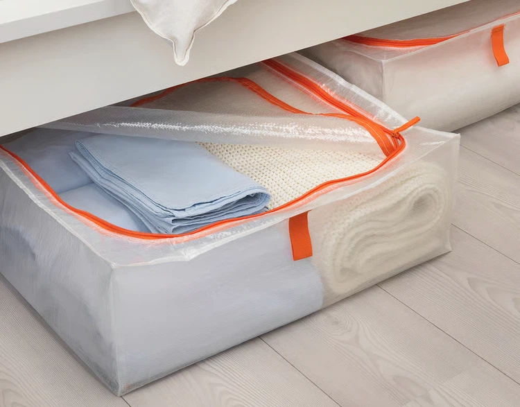 IKEA Storage Case with Orange Zippers