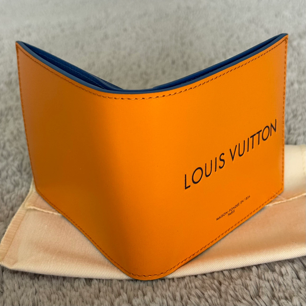 Louis Vuitton Orange and Blue Bi-fold Wallet - photo 3