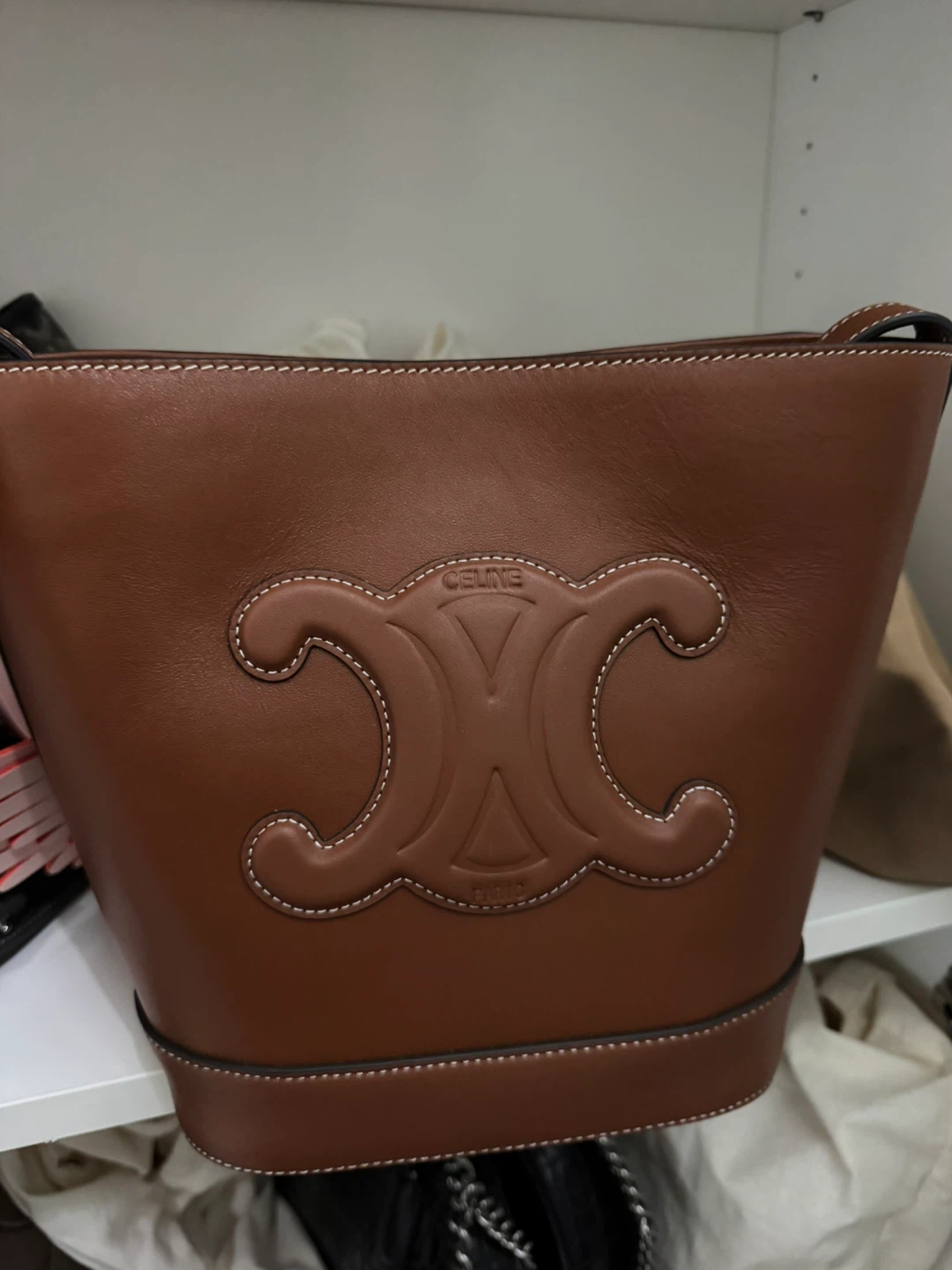 Celine Brown Leather Bucket Bag - photo 3