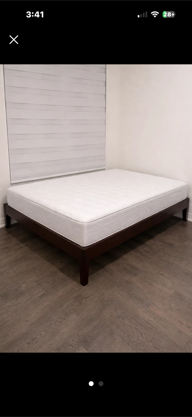 Tencel mattress with bed frame