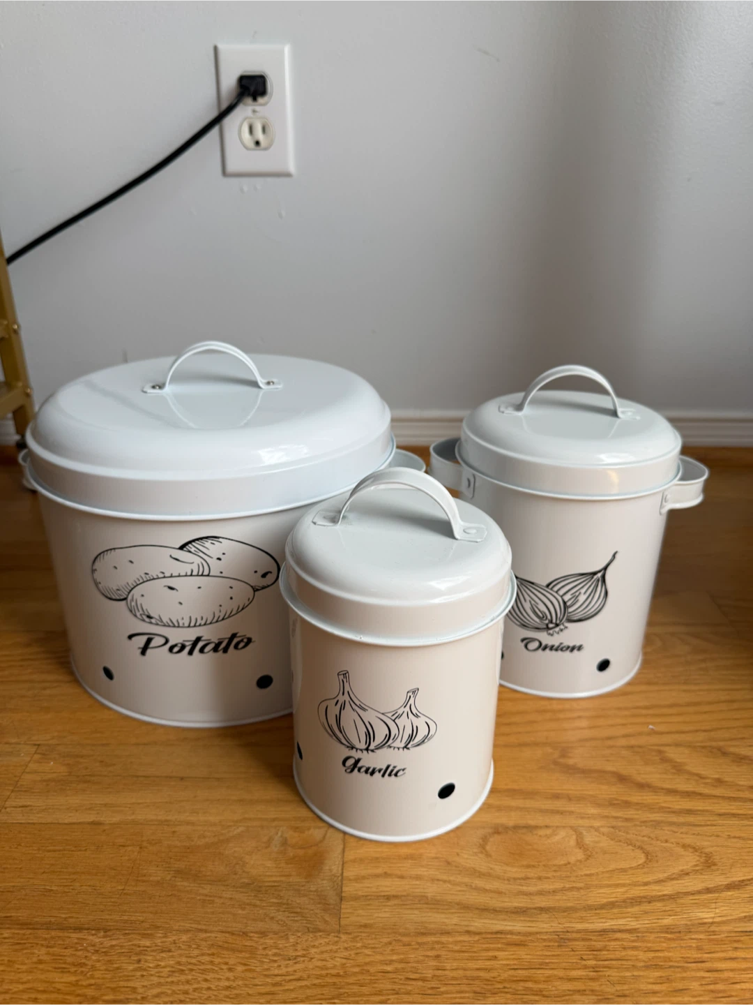 Set of 3 Vegetable Storage Canisters