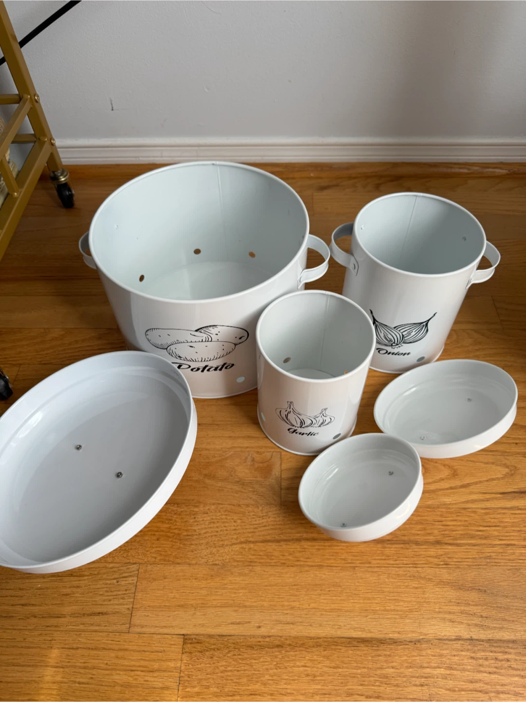 Set of 3 Vegetable Storage Canisters - photo 2