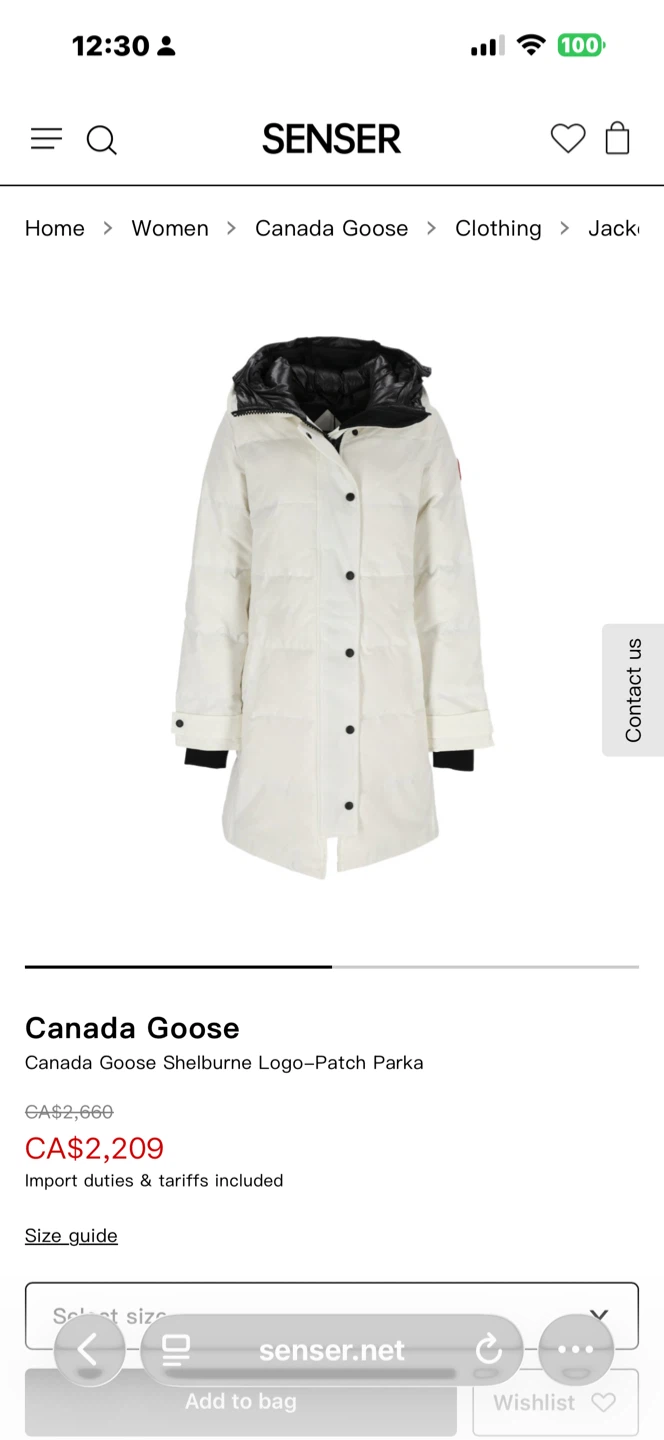 Canada Goose Shelburne Parka - White - photo 2