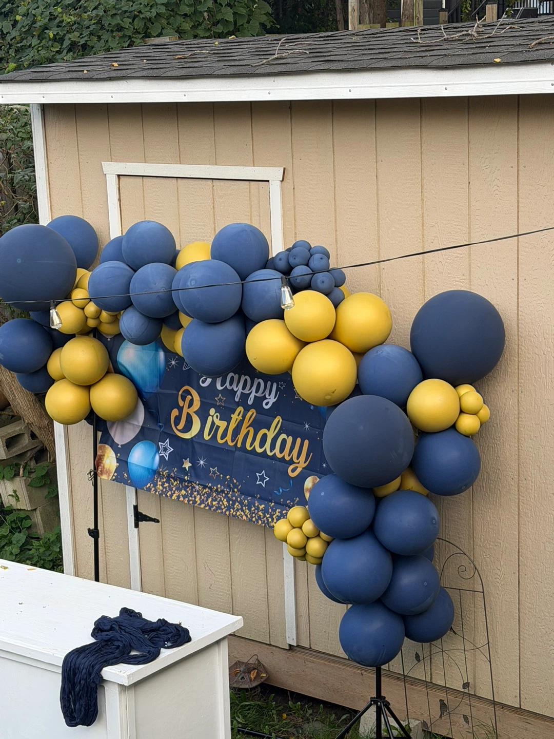 Happy Birthday Banner and Balloon Arch Kit