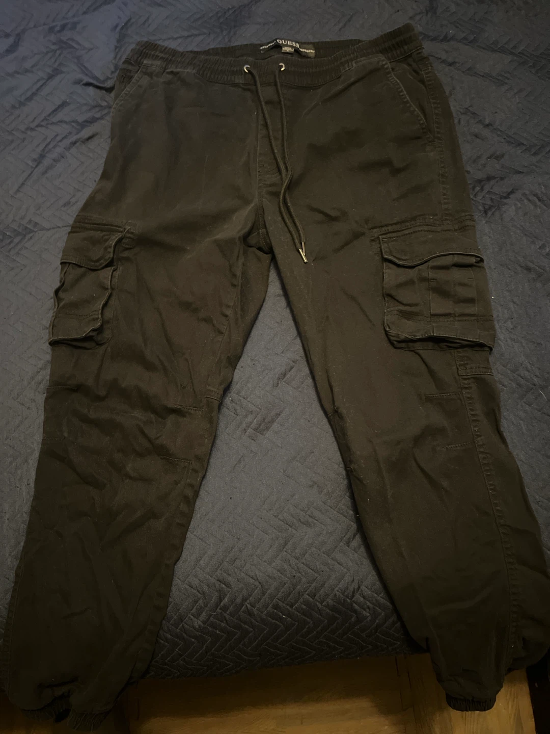 Guess Black Cargo Joggers