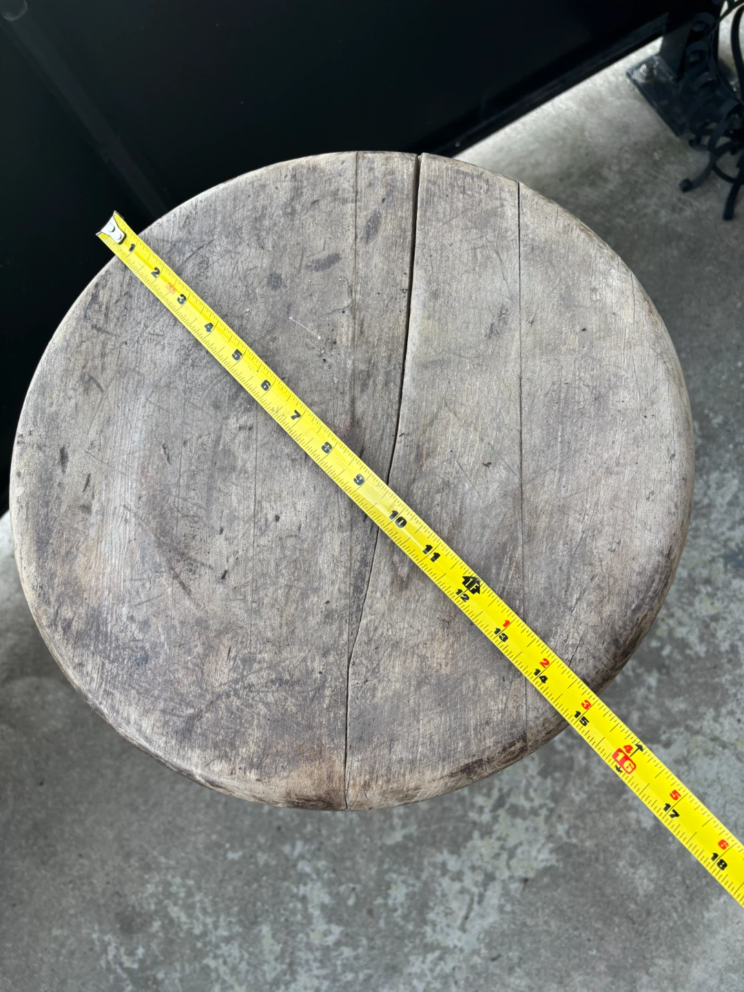 Industrial Vintage Wood and Metal Bar Stool - photo 3