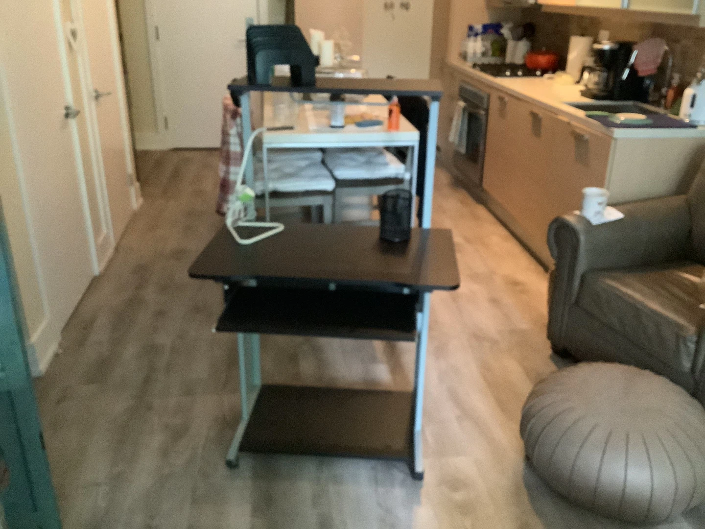 Mobile Computer Desk with Keyboard Tray - photo 4