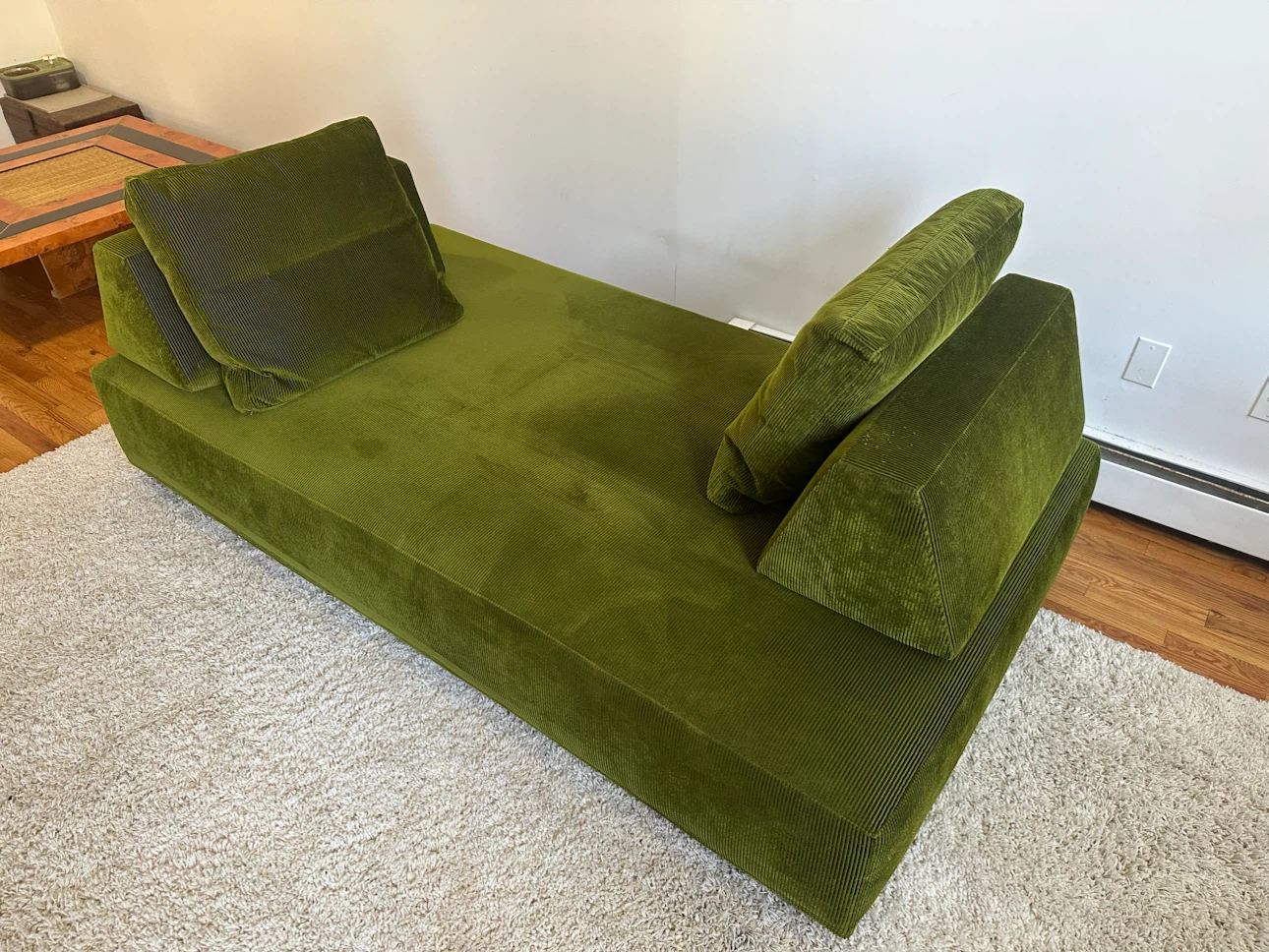 Green Corduroy Floor Sofa/ Daybed - photo 5
