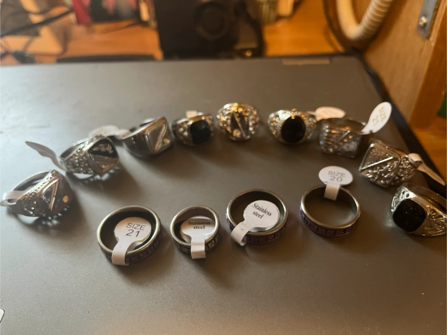 Assorted Stainless Steel Men's Rings - photo 2