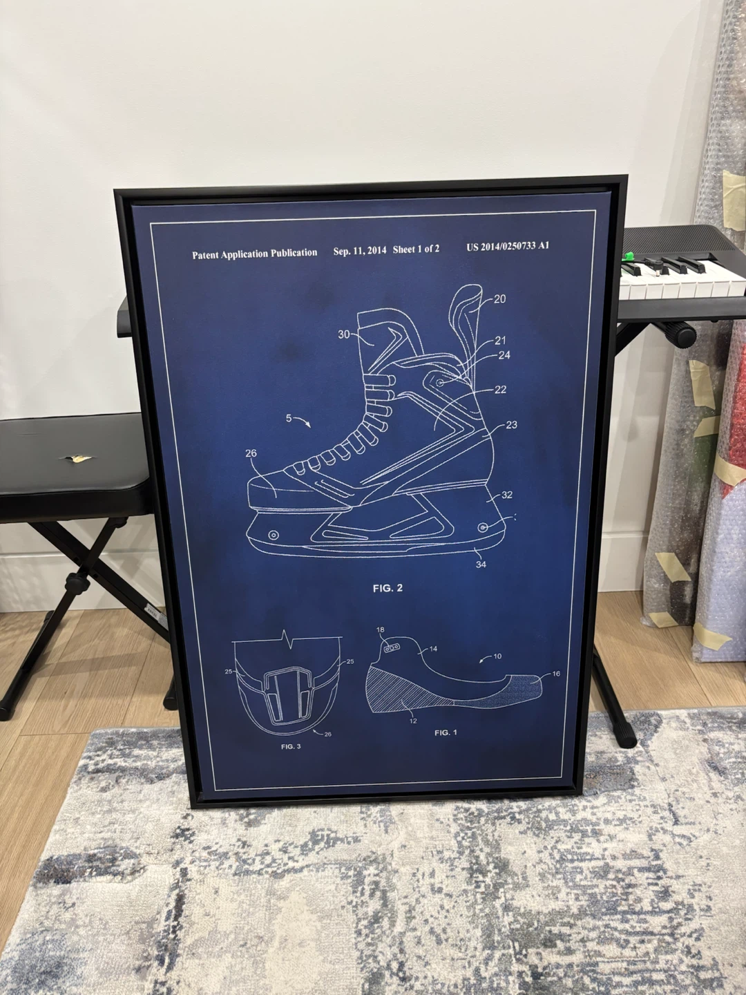 Set of 2 Hockey Patent Art Prints