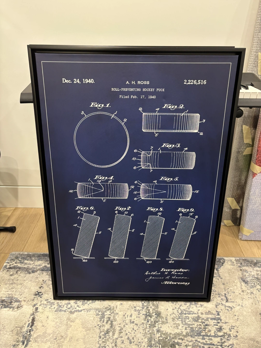 Set of 2 Hockey Patent Art Prints - photo 2