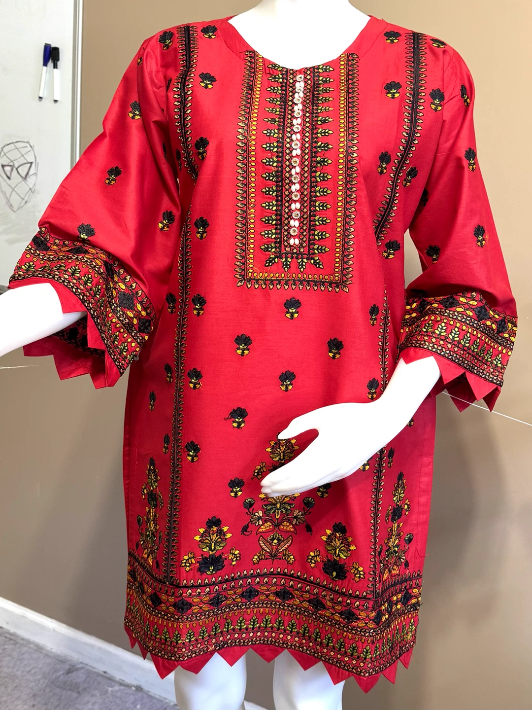 Cotton embroidered kurti/tunic/top