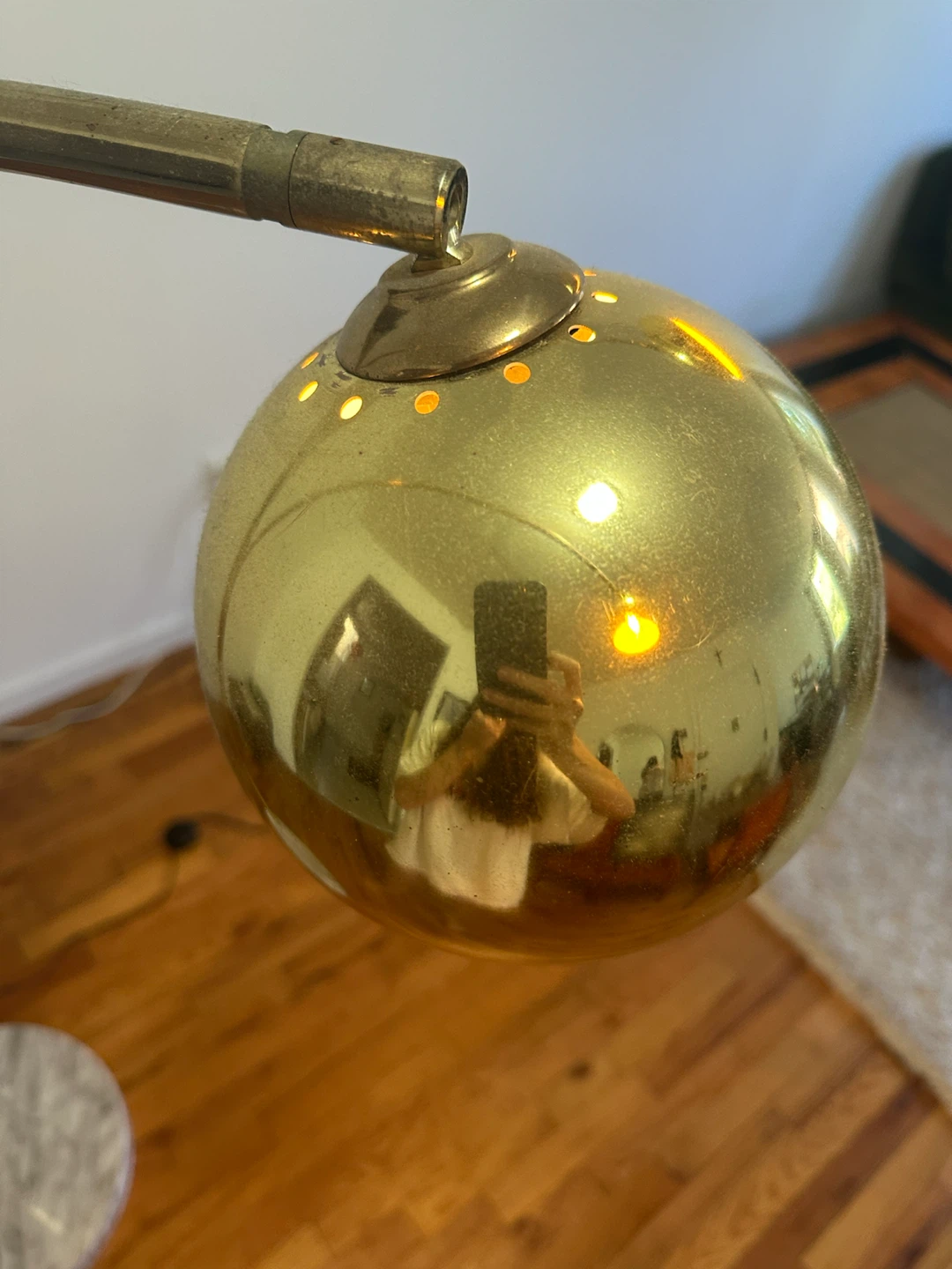 Three-Arm Brass Arc Floor Lamp - photo 4