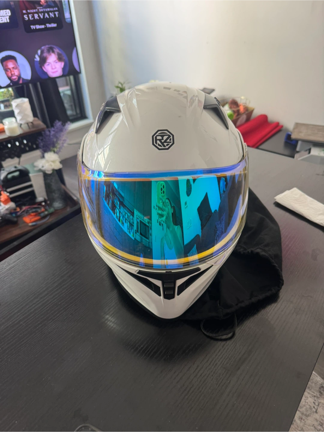 RZ-76 White Motorcycle Helmet
