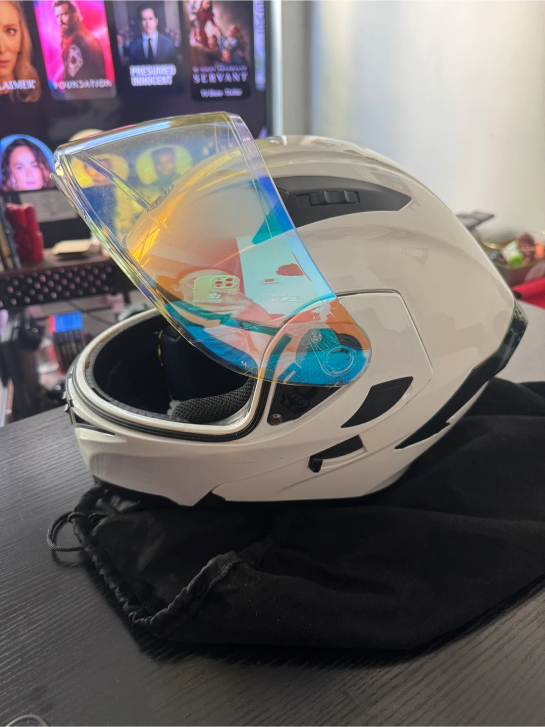 RZ-76 White Motorcycle Helmet - photo 3