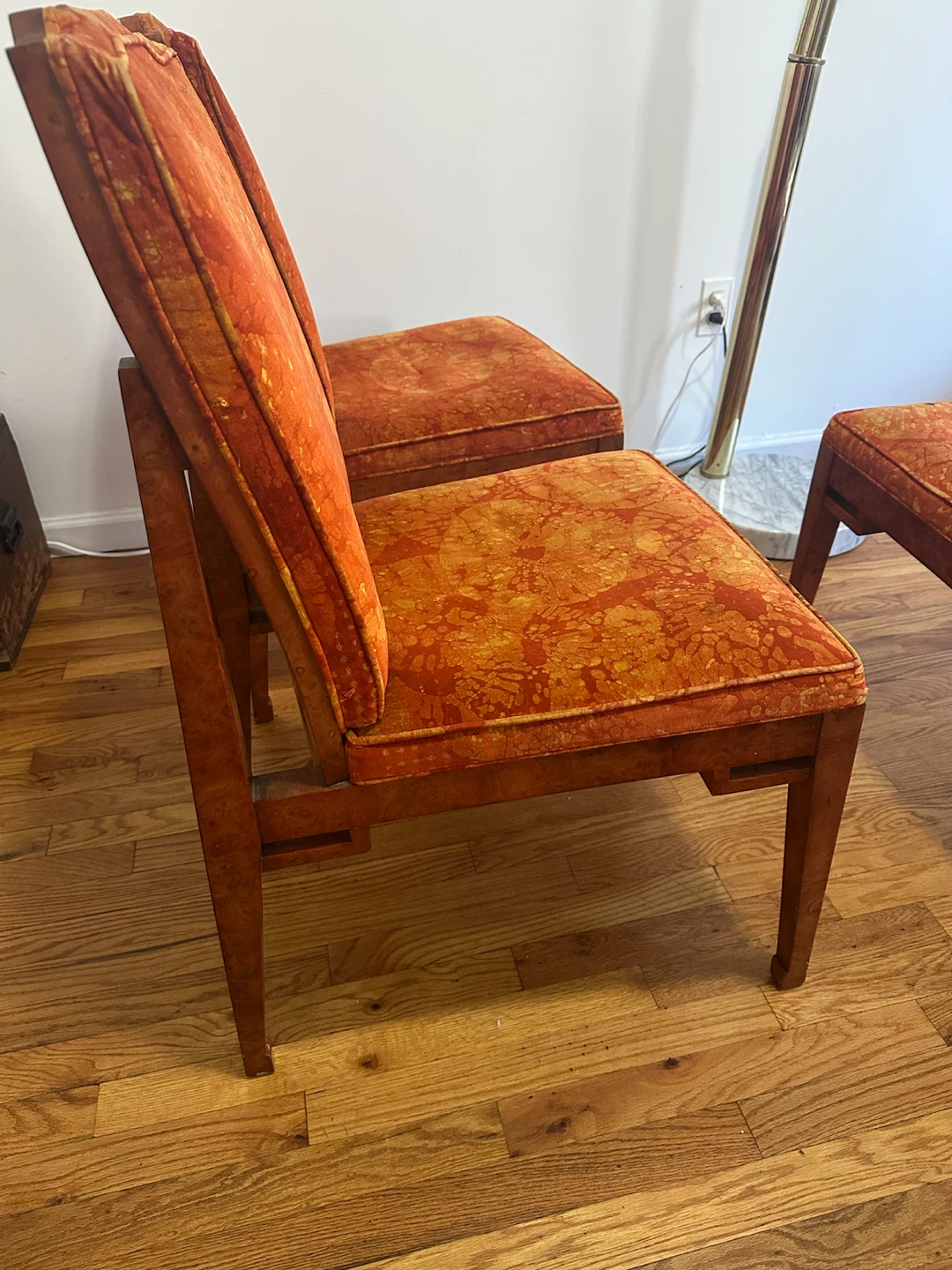 Vintage set of four high-back dining chairs - photo 4