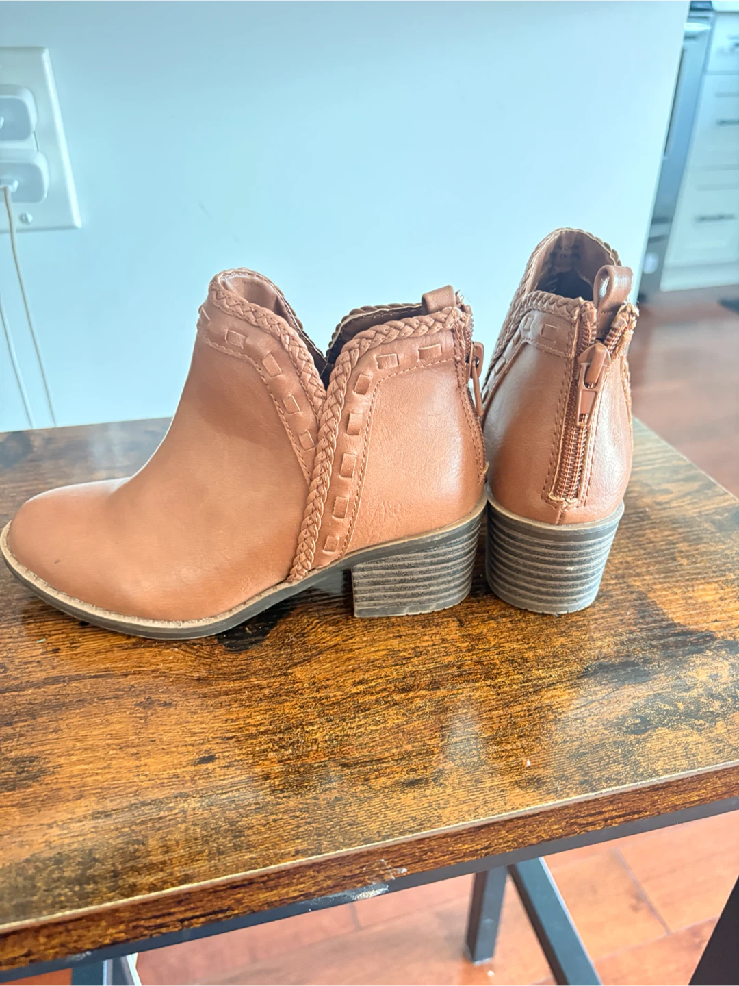Tan Braided Ankle Boots - photo 2
