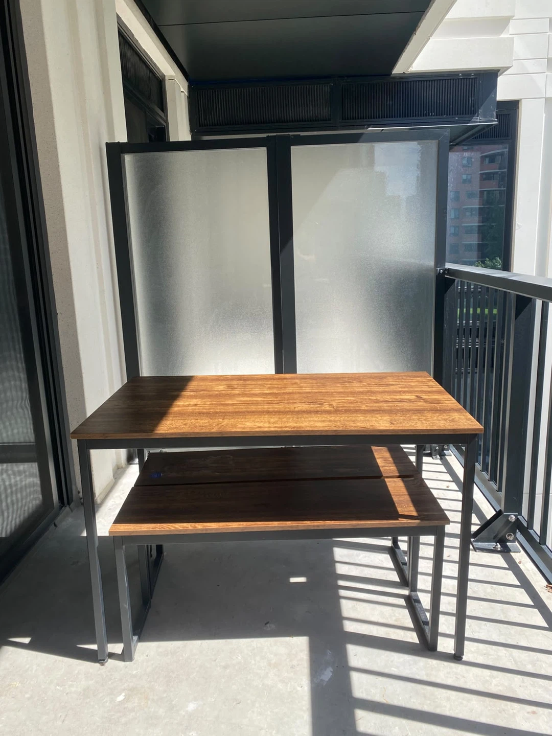 Space-Saving 3-Piece Dining Table and Bench Set - photo 4