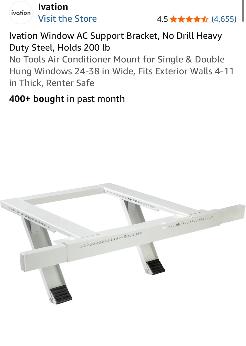 Midea 8,000 BTU AC with Support Bracket - photo 3