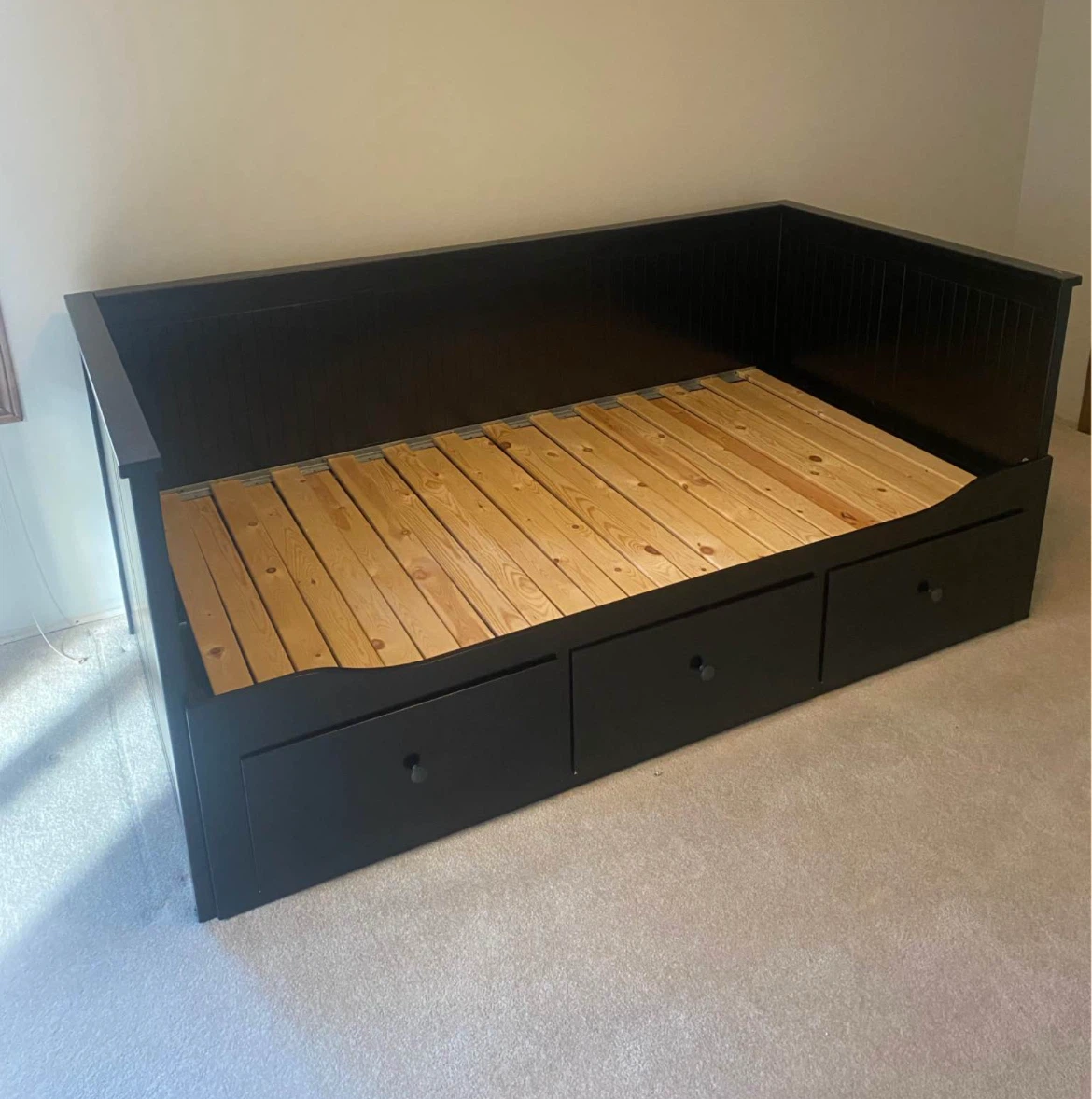 IKEA HEMNES daybed in black with 3 drawers - photo 3