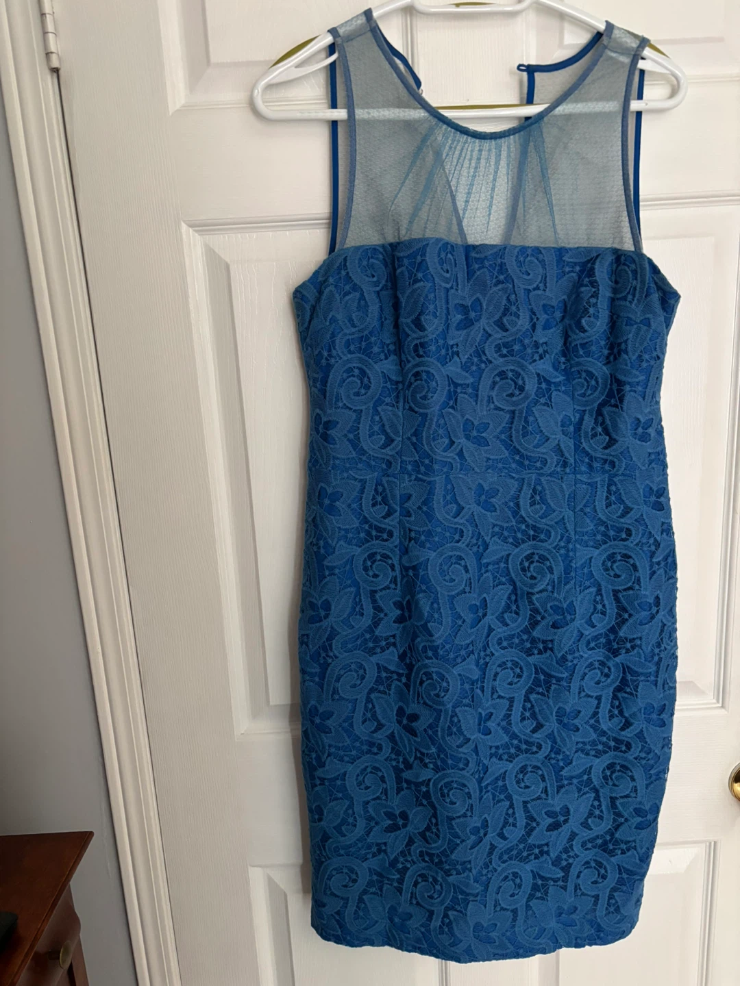Blue Lace Sleeveless Dress - photo 2