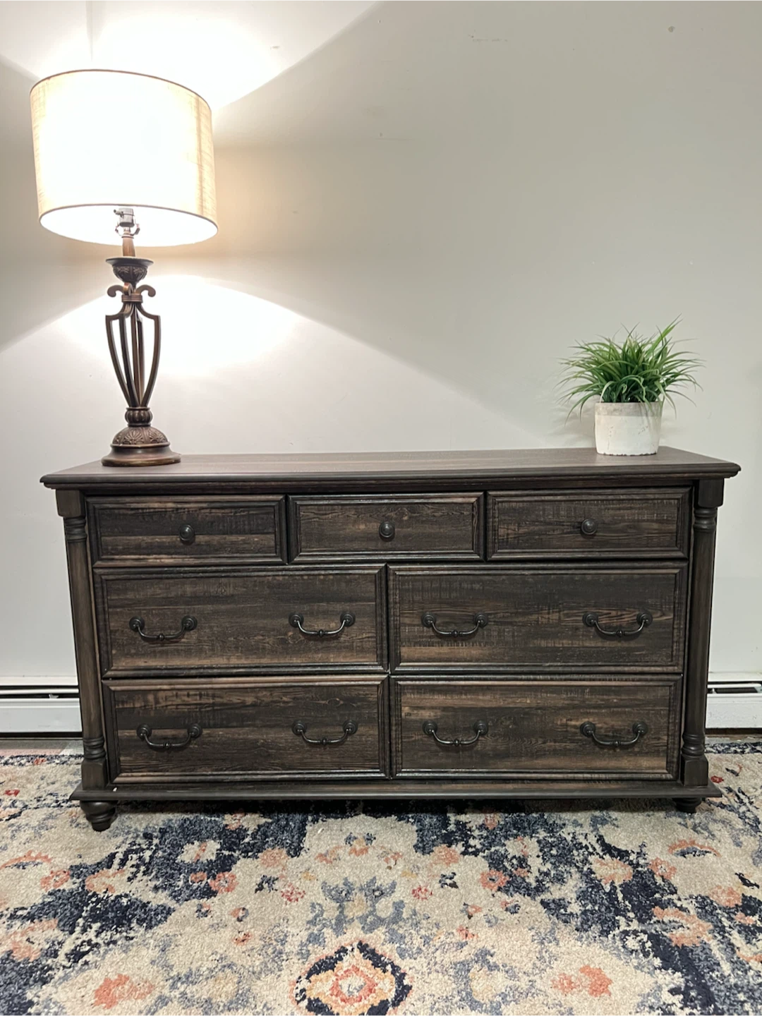 Dark Rustic Oak 7-Drawer Dresser - Delivery Available - photo 2