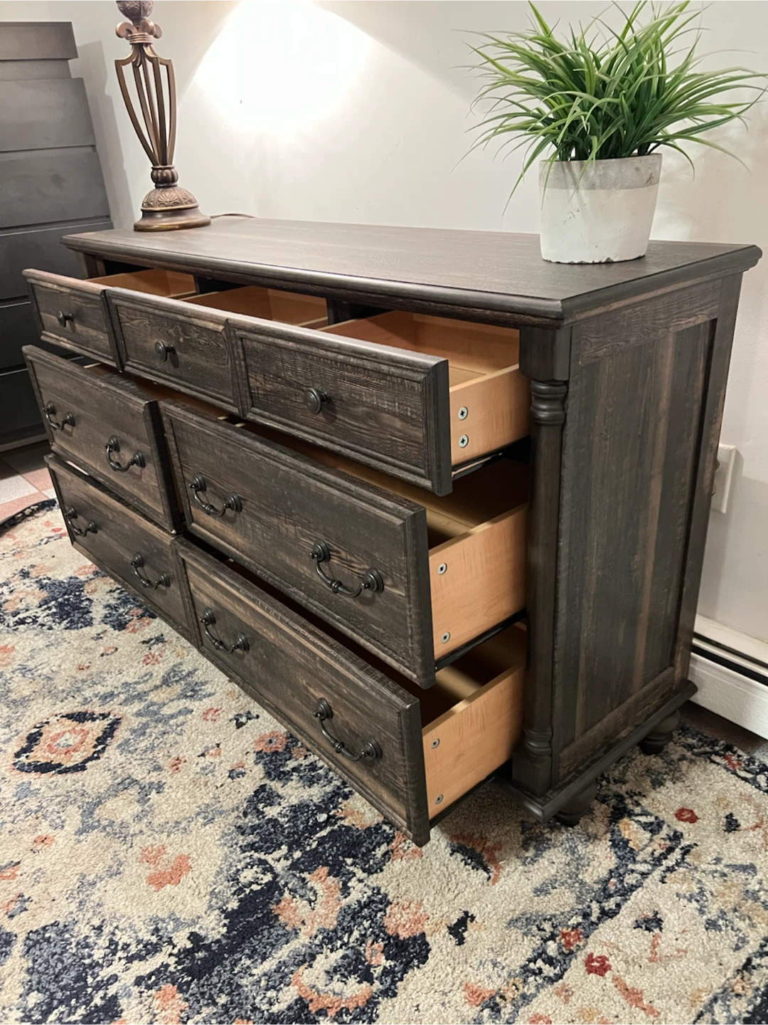 Dark Rustic Oak 7-Drawer Dresser - Delivery Available - photo 4