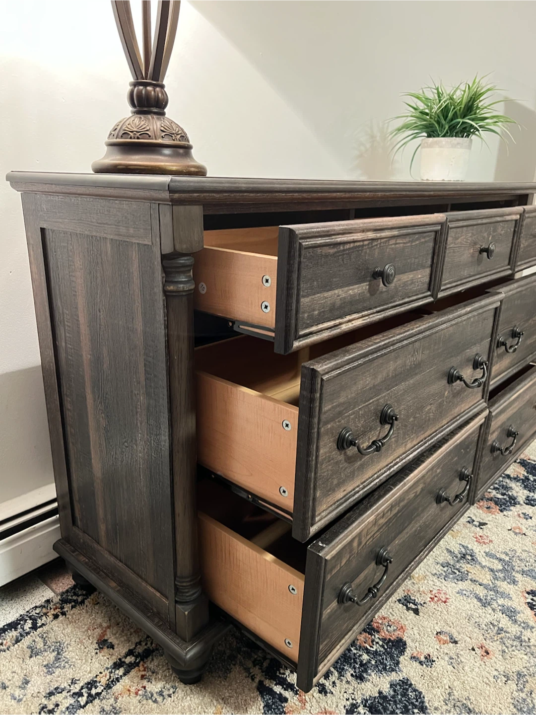 Dark Rustic Oak 7-Drawer Dresser - Delivery Available - photo 5