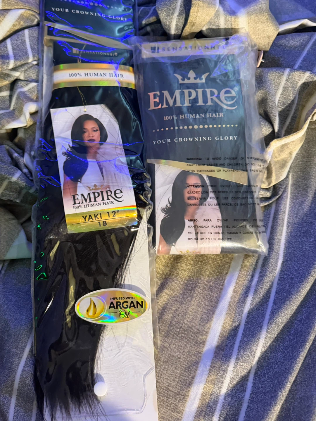 Sensationnel Empire 100% Human Hair Yaki 12 inch 1B