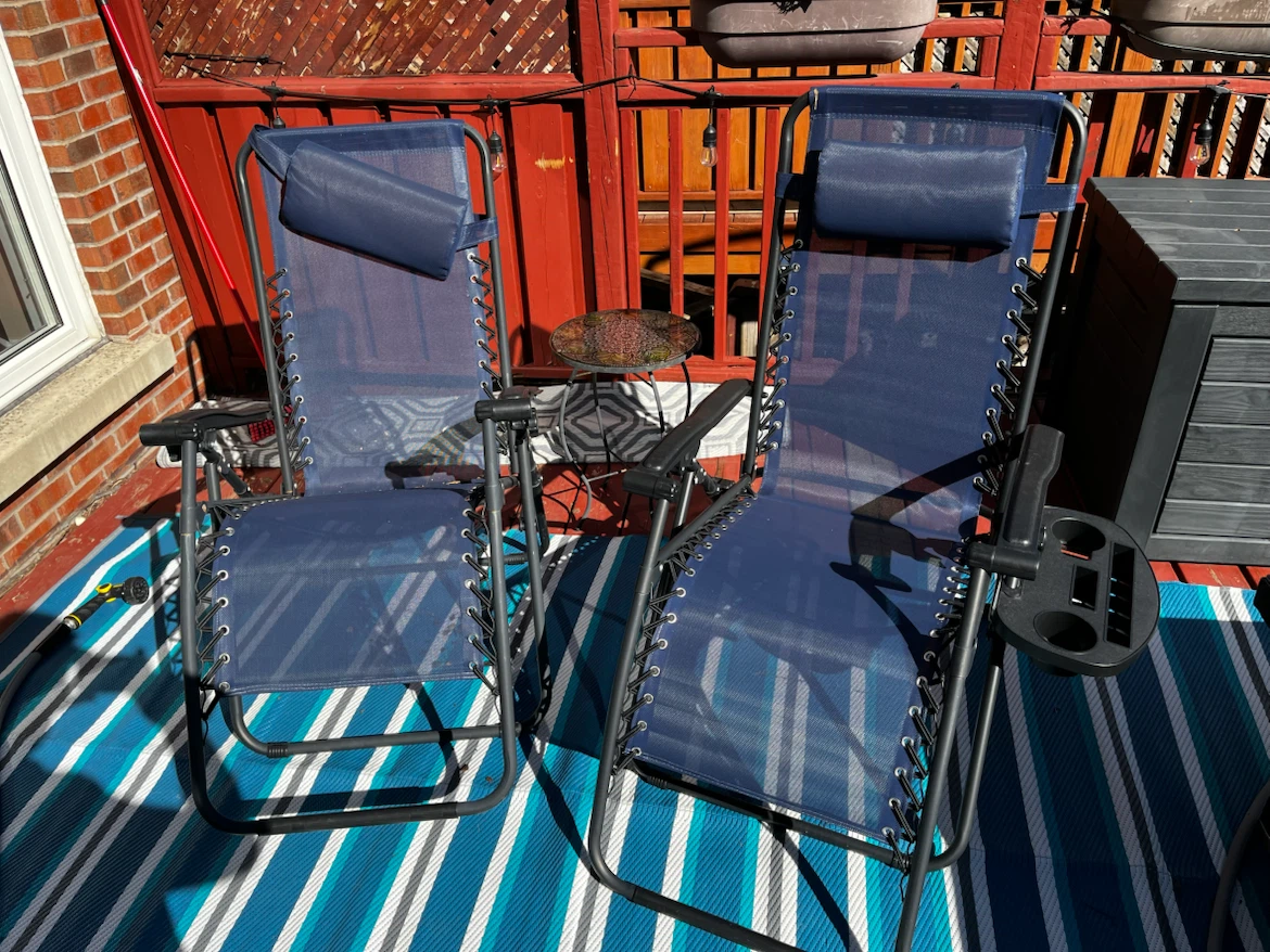 Set of two blue zero gravity chairs - photo 5