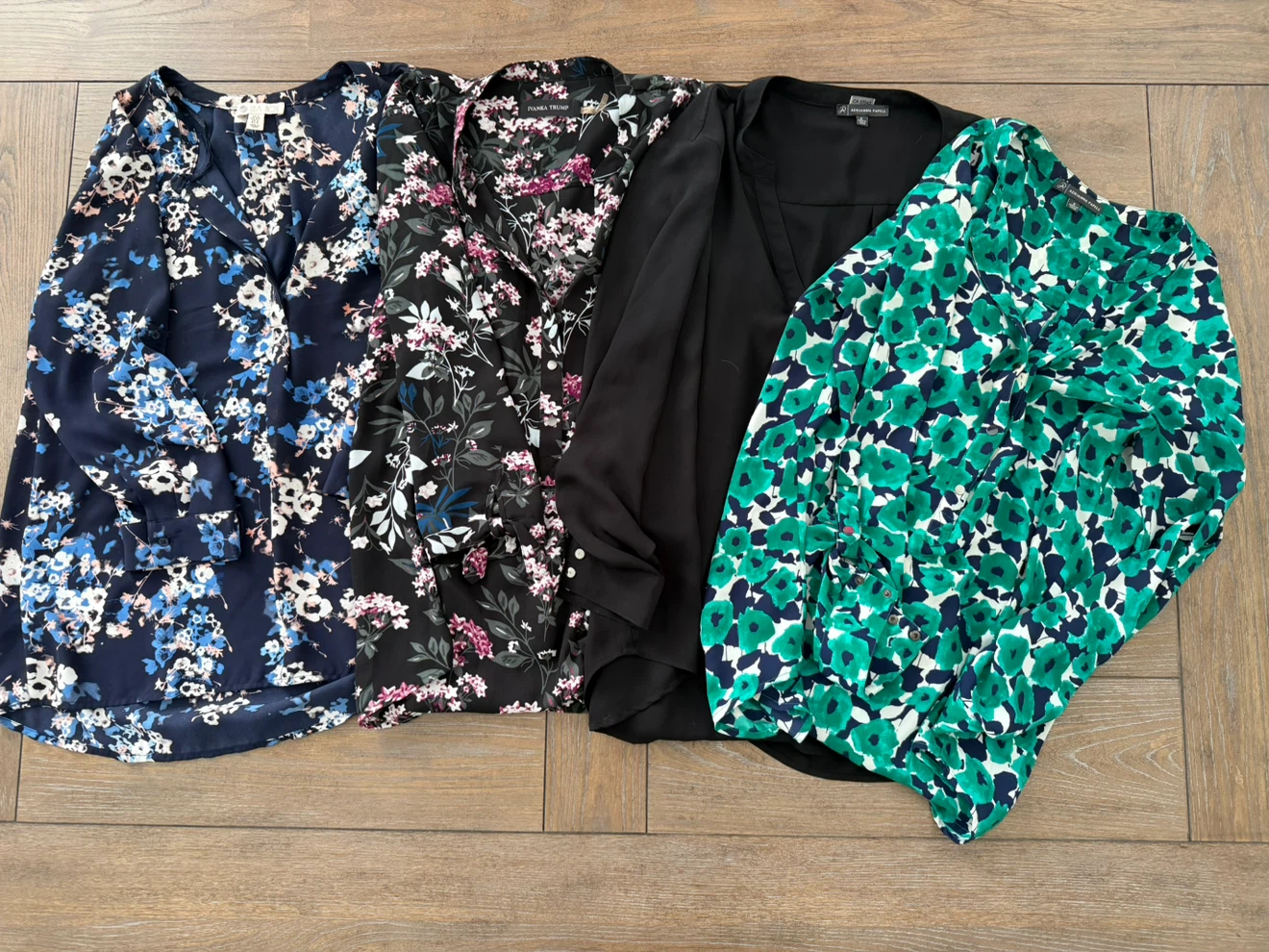 Four Women's Long-Sleeve Blouses bundle