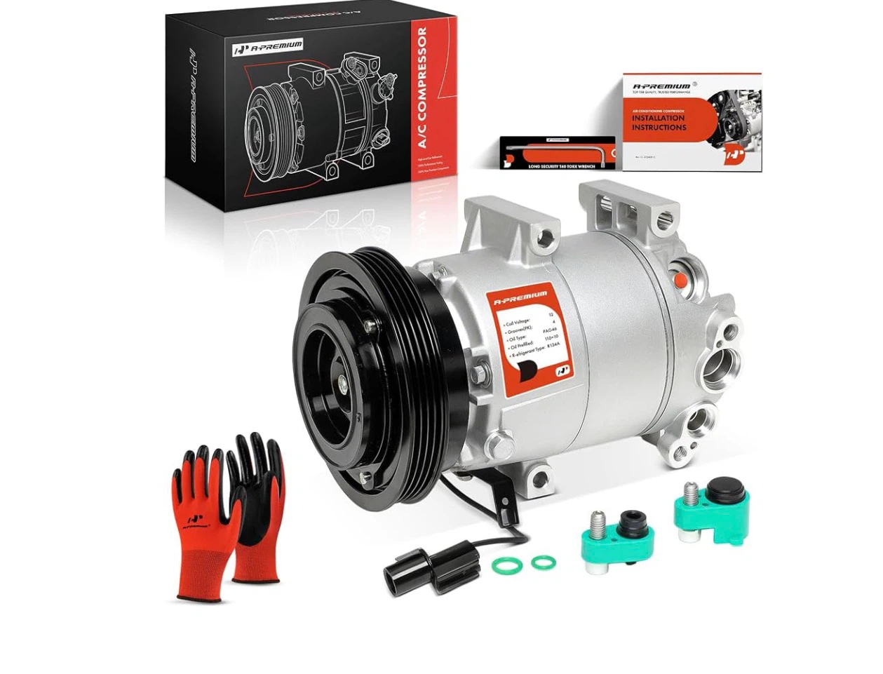 AC Compressor with Clutch Compatible with Hyundai Accent
