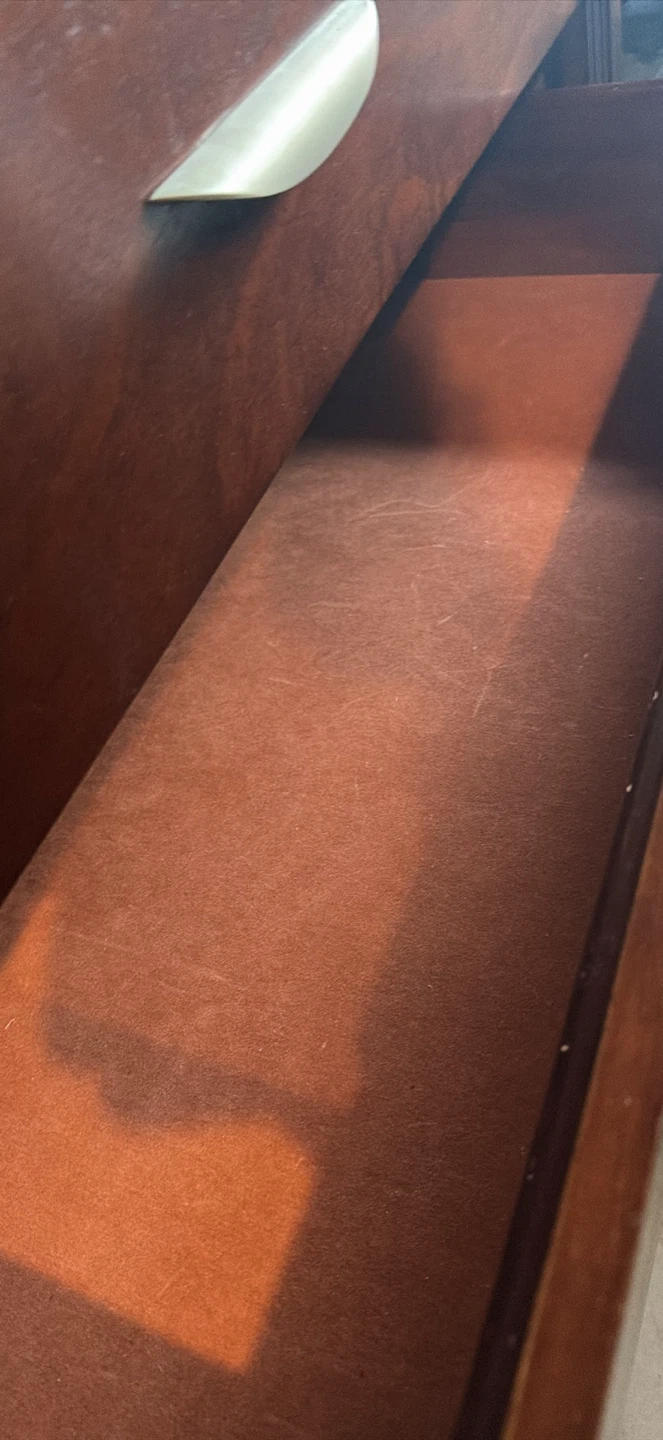 Dark Wood Dresser with mirror, chest, and 2 side tables - photo 2