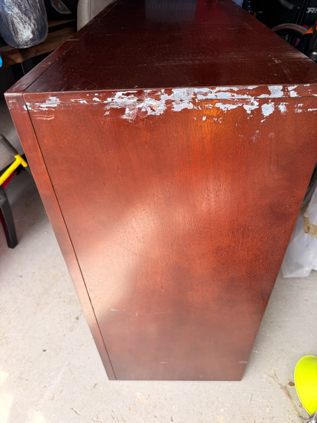 Dark Wood Dresser with mirror, chest, and 2 side tables - photo 4