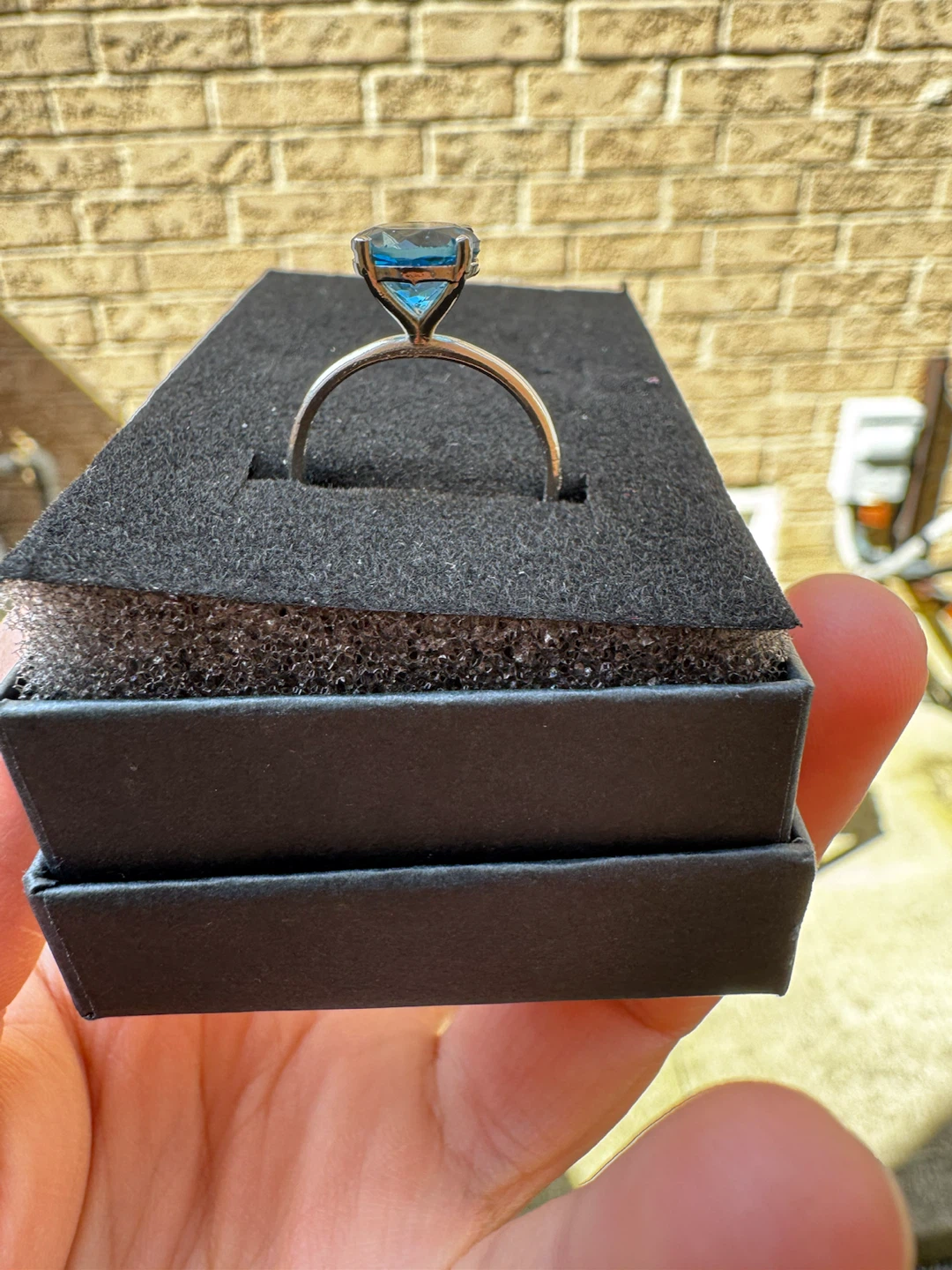 Blue topaz 10 k ring - photo 2