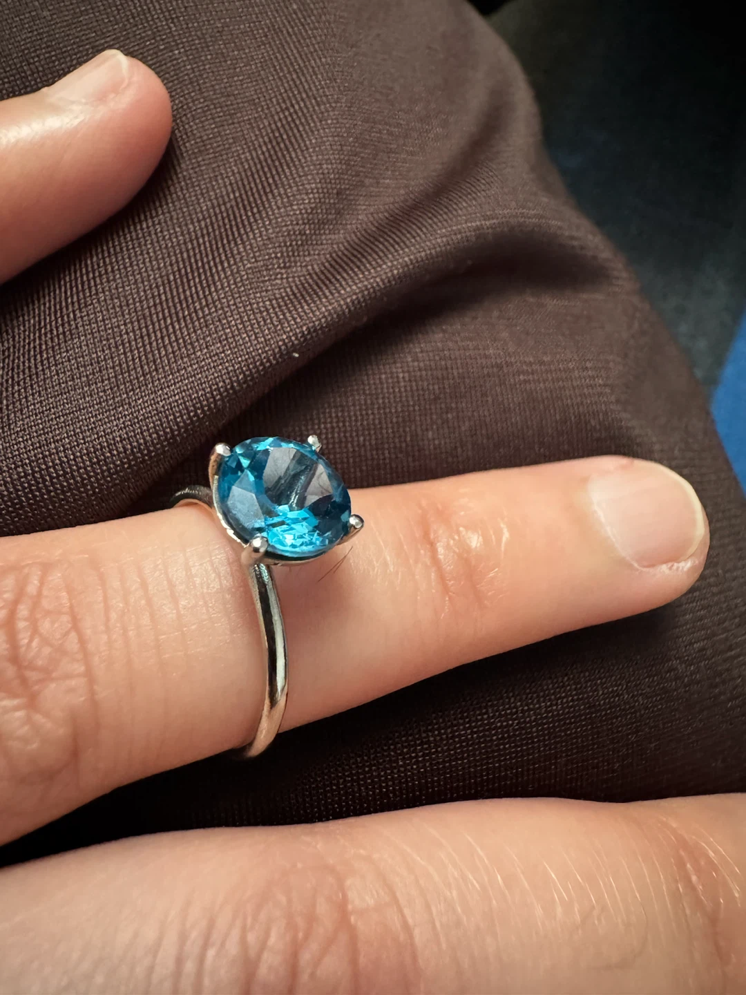 Blue topaz 10 k ring - photo 3