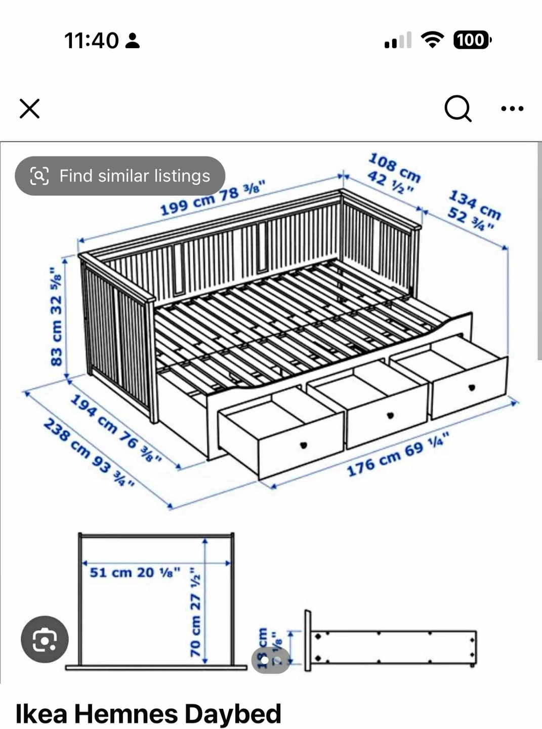 IKEA Hemnes Daybed with Drawers