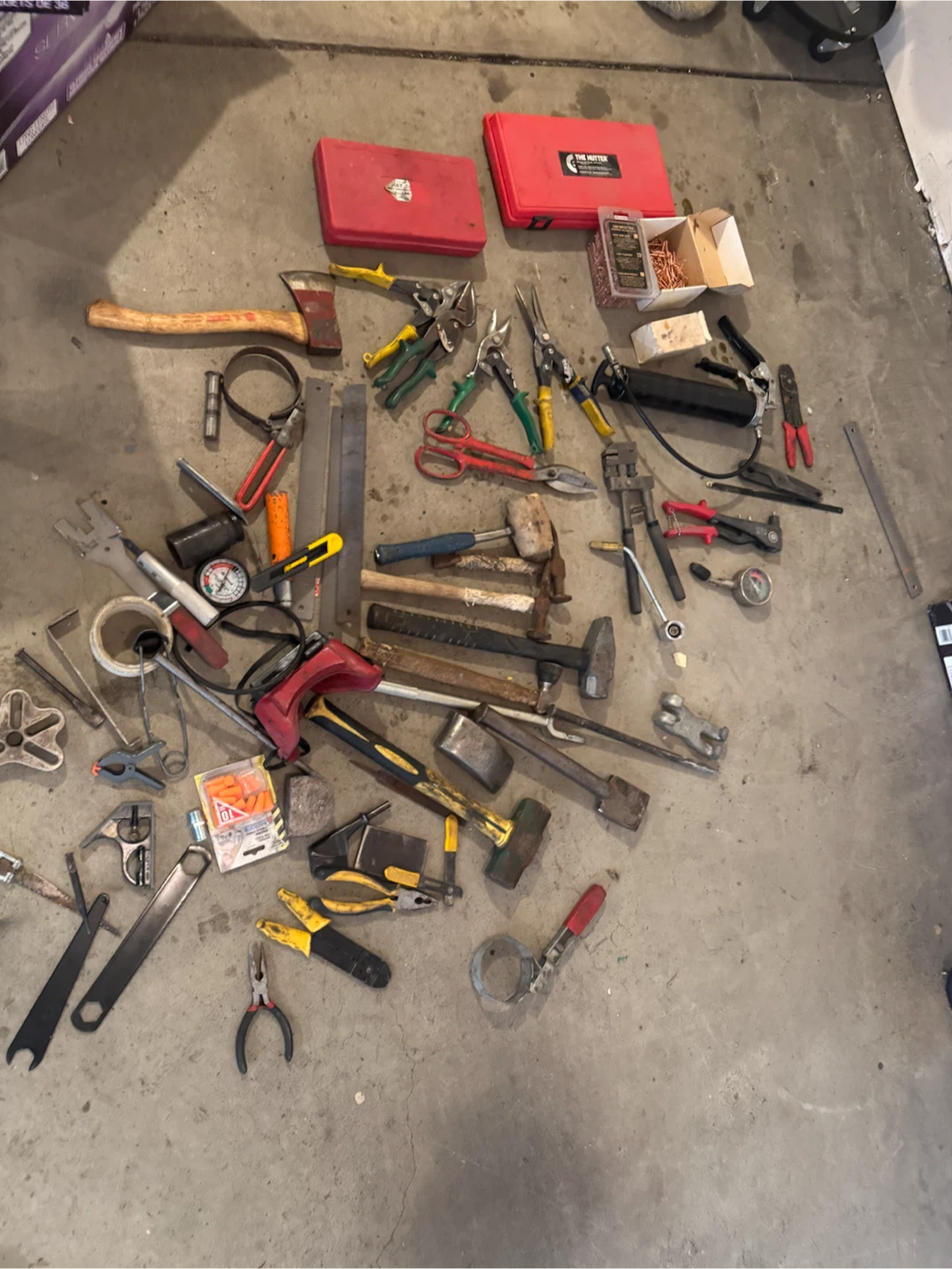 Box full of Autobody Misc including Snap-on