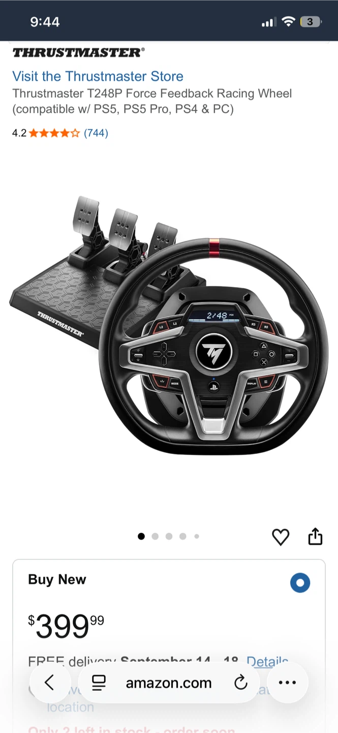 Thrustmaster T248 Racing Wheel and Pedals - photo 2
