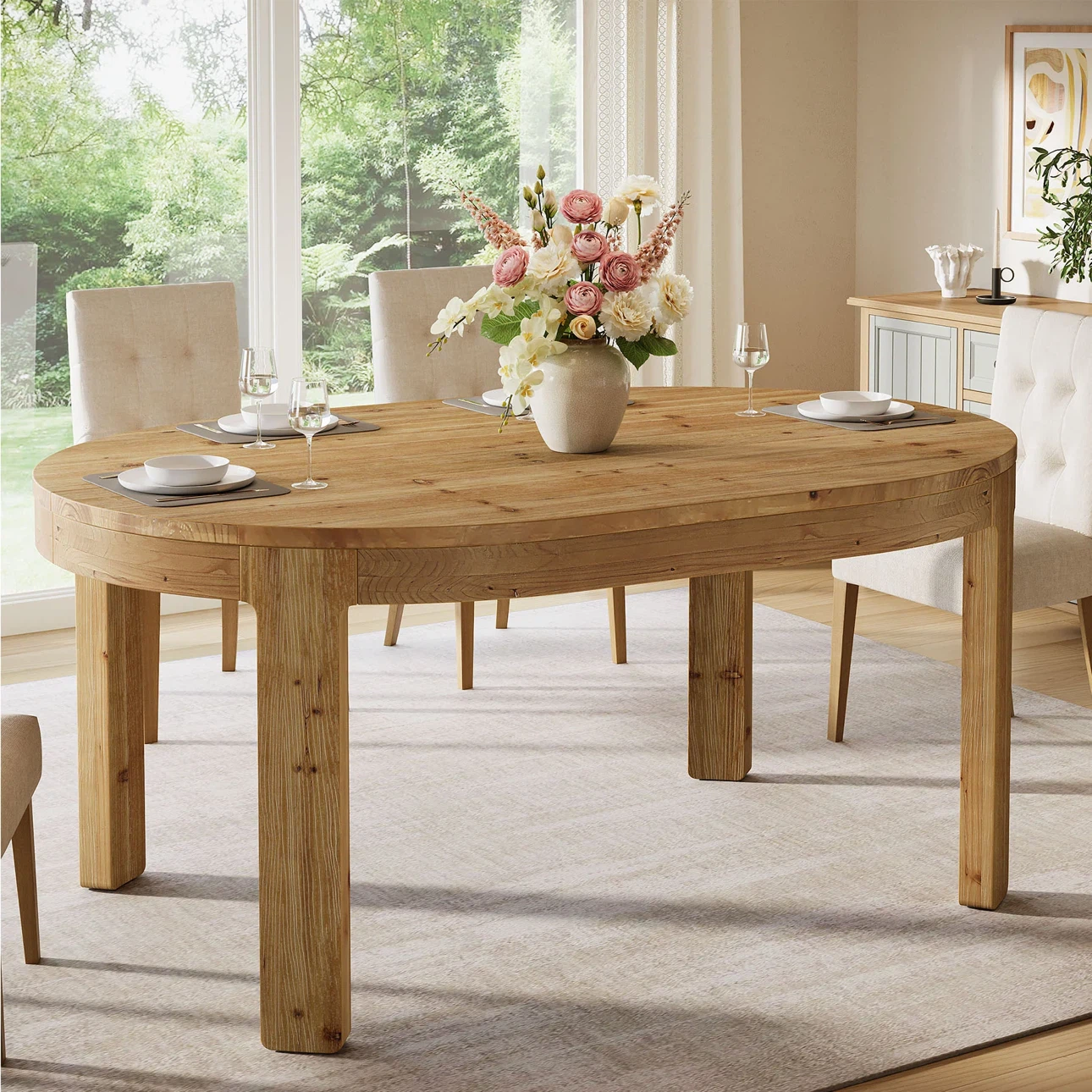 Oval Wood Dining Table - photo 5