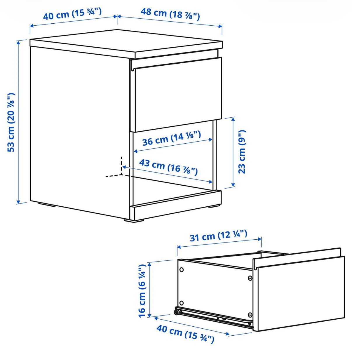Ikea STORKLINTA Nightstand - photo 5