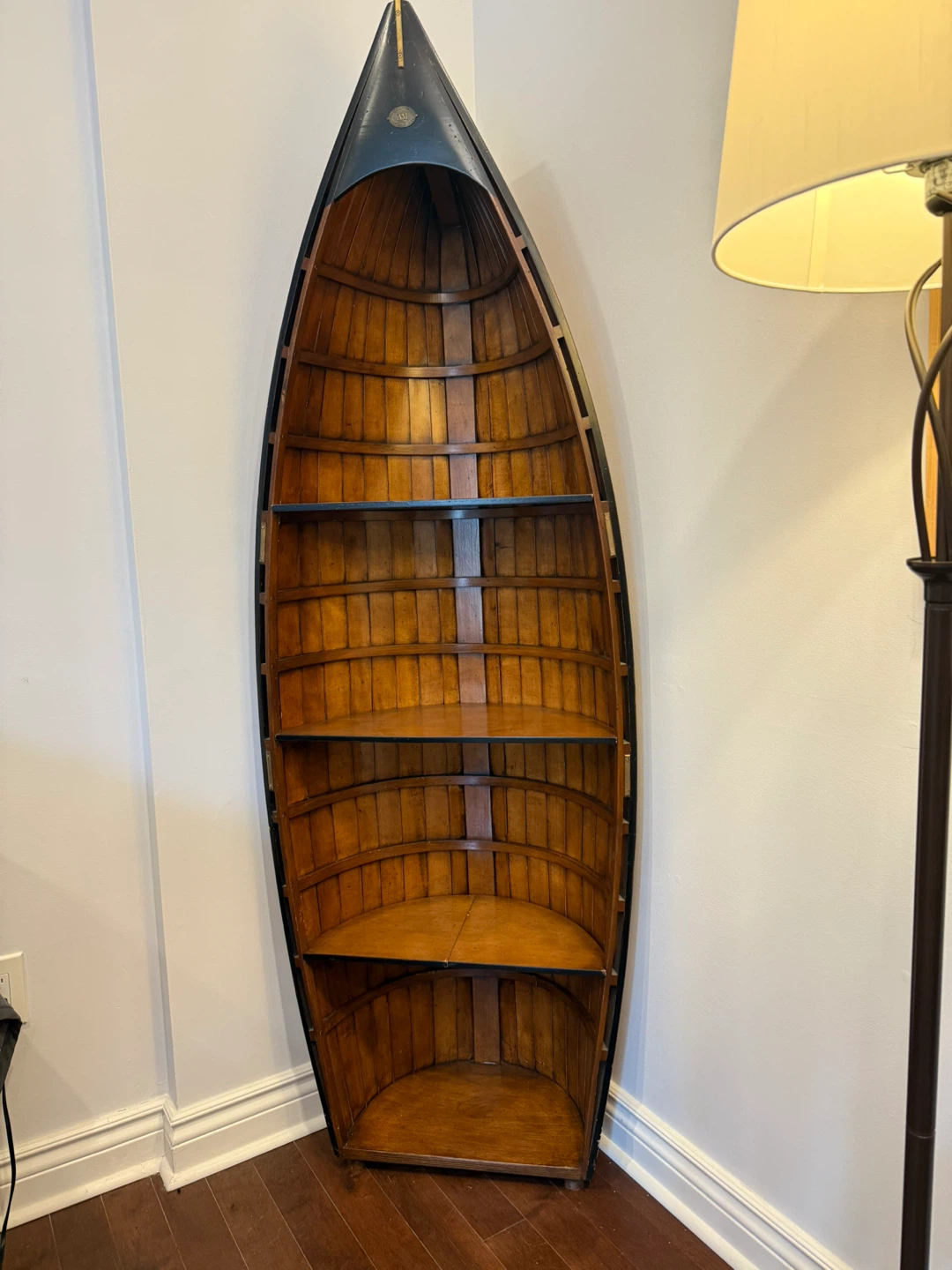 Wooden Canoe Bookshelf