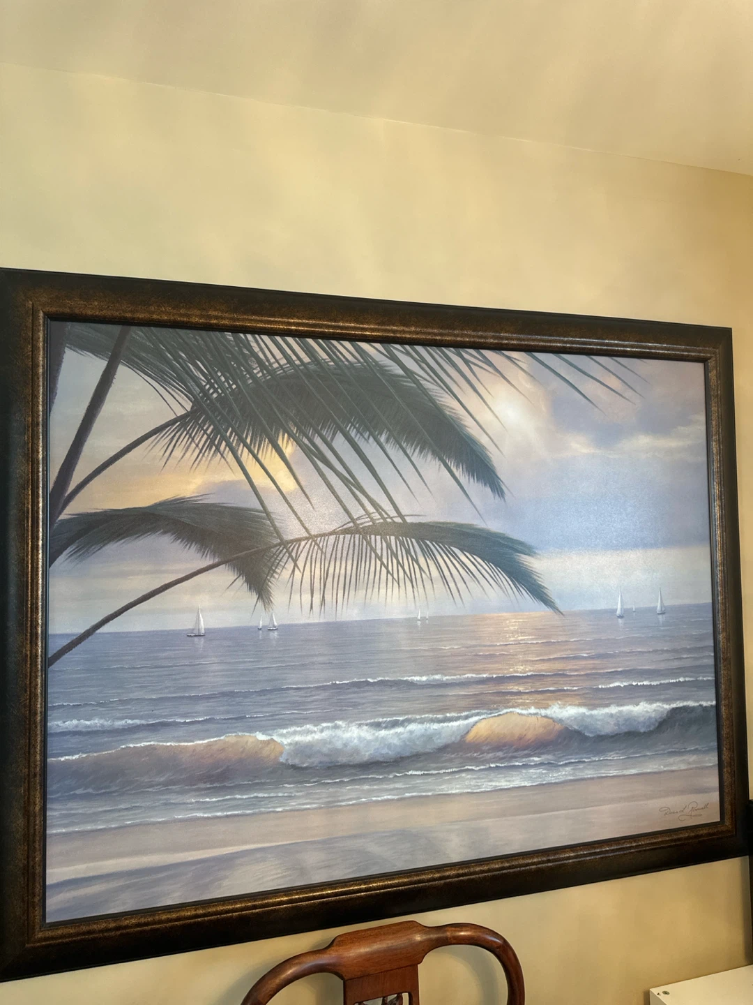 Diane L. Rowell framed tropical ocean landscape print - photo 3